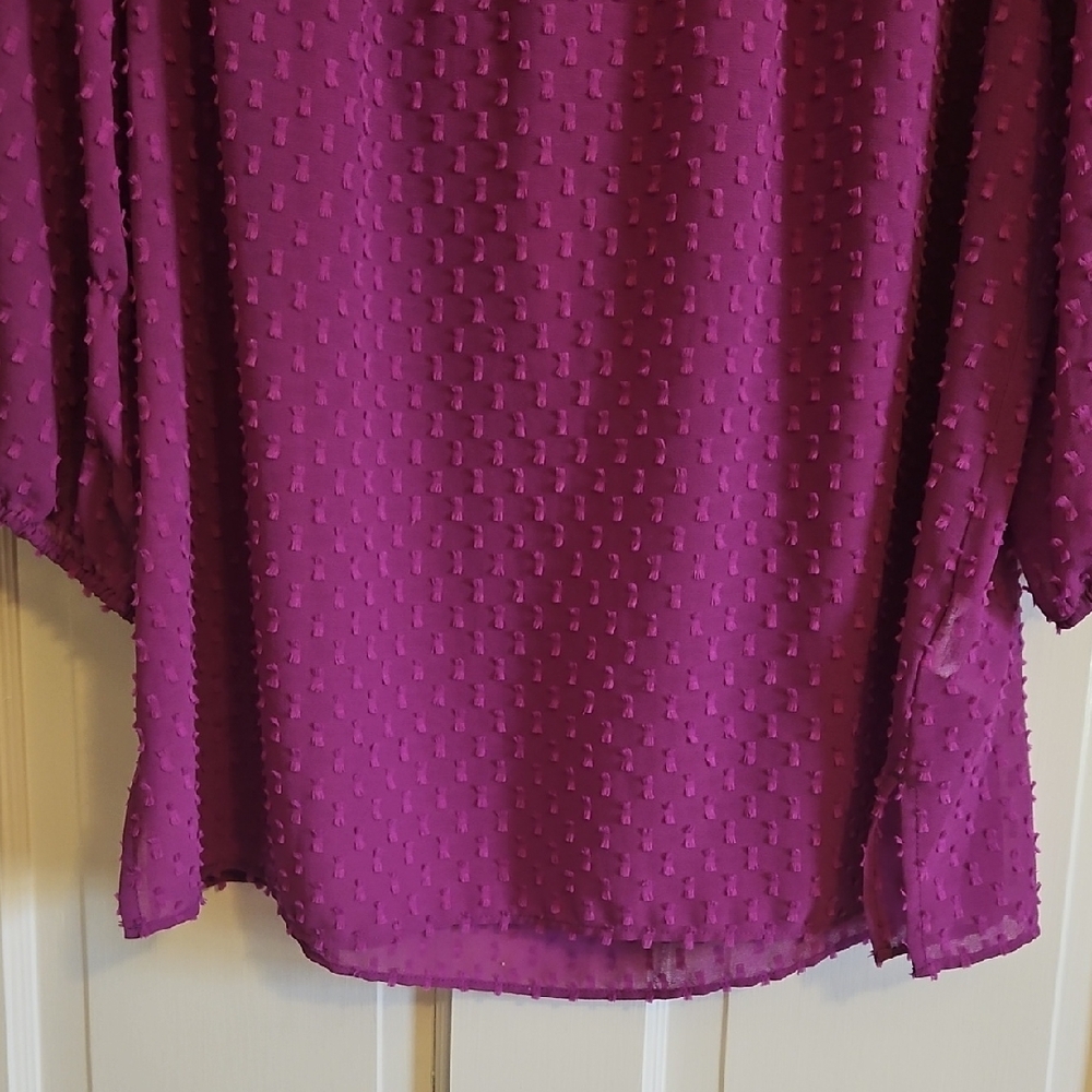 Flowy Cottagecore Purple Blouse Xlarge - Picture 5 of 6
